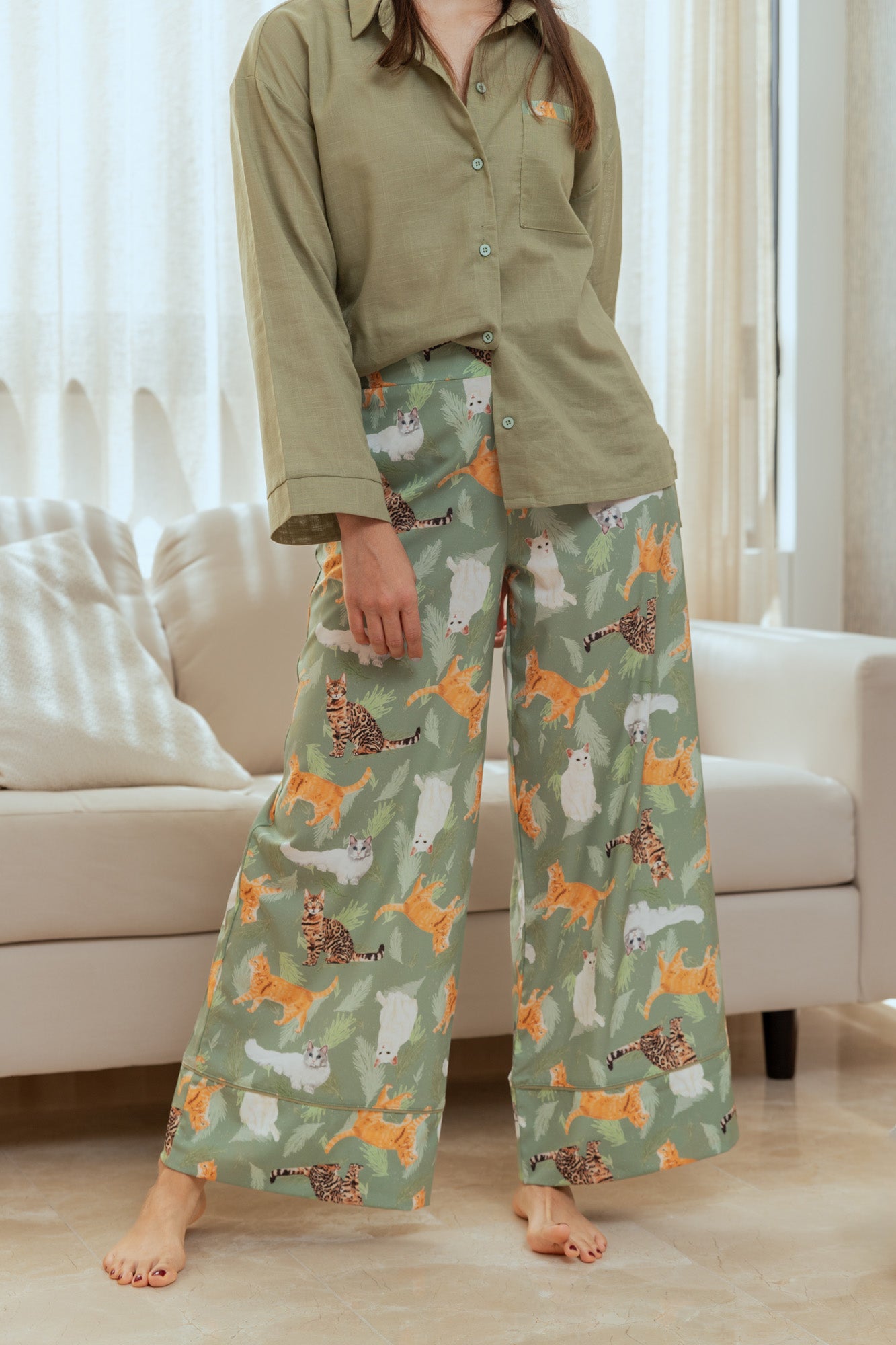 PIJAMA  GATO VERDE  PL0327