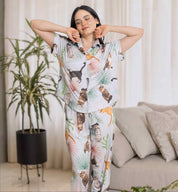 PIJAMA PANTALÓN GATOS RAYADOS GRIS TP0091