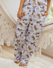 PIJAMA  PANTALÓN  GATOS LILA TP0029