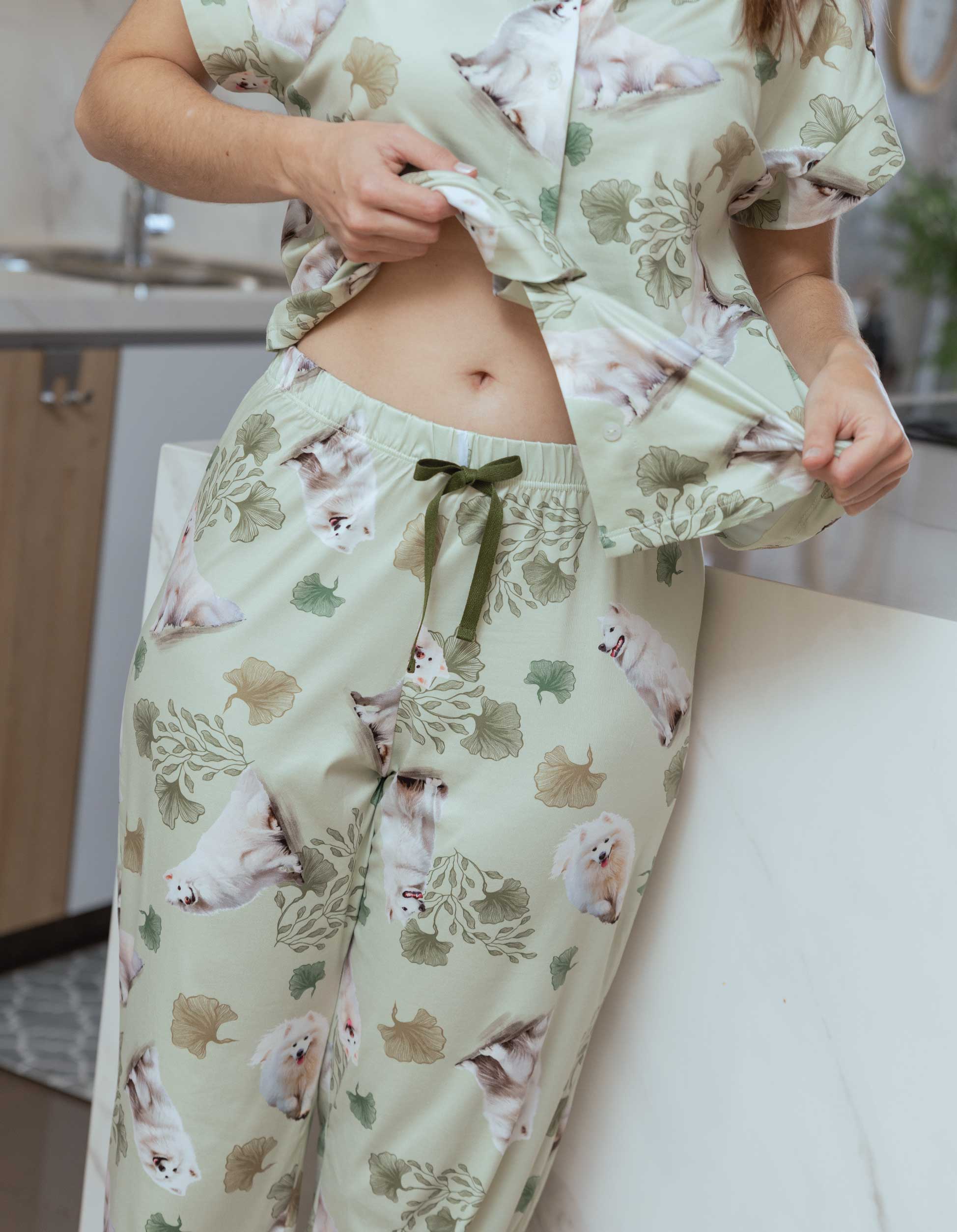 PIJAMA PANTALÓN SAMOYEDO VERDE TP0070
