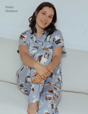 PIJAMA PANTALÓN PASTOR SHETLAND AZUL TP0079