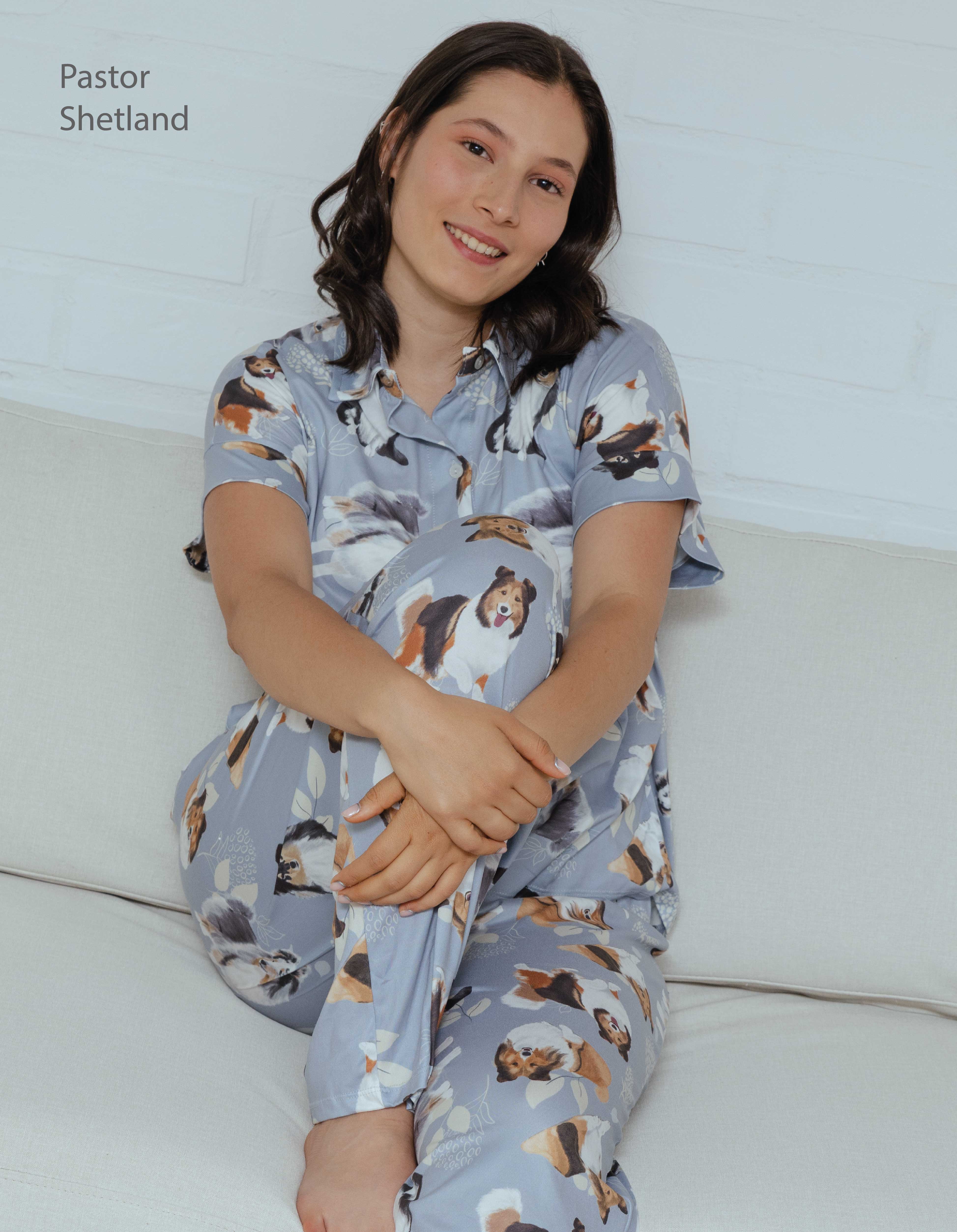 PIJAMA PANTALÓN PASTOR SHETLAND AZUL TP0079