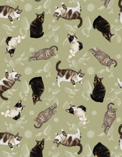 PIJAMA PANTALÓN GATOS-CACTUS VERDE TP0061