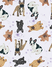 PIJAMA PANTALÓN BULLDOG FRANCÉS LILA TP0082