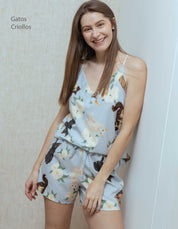 PIJAMA SHORT GATOS CRIOLLOS AZUL TS0040