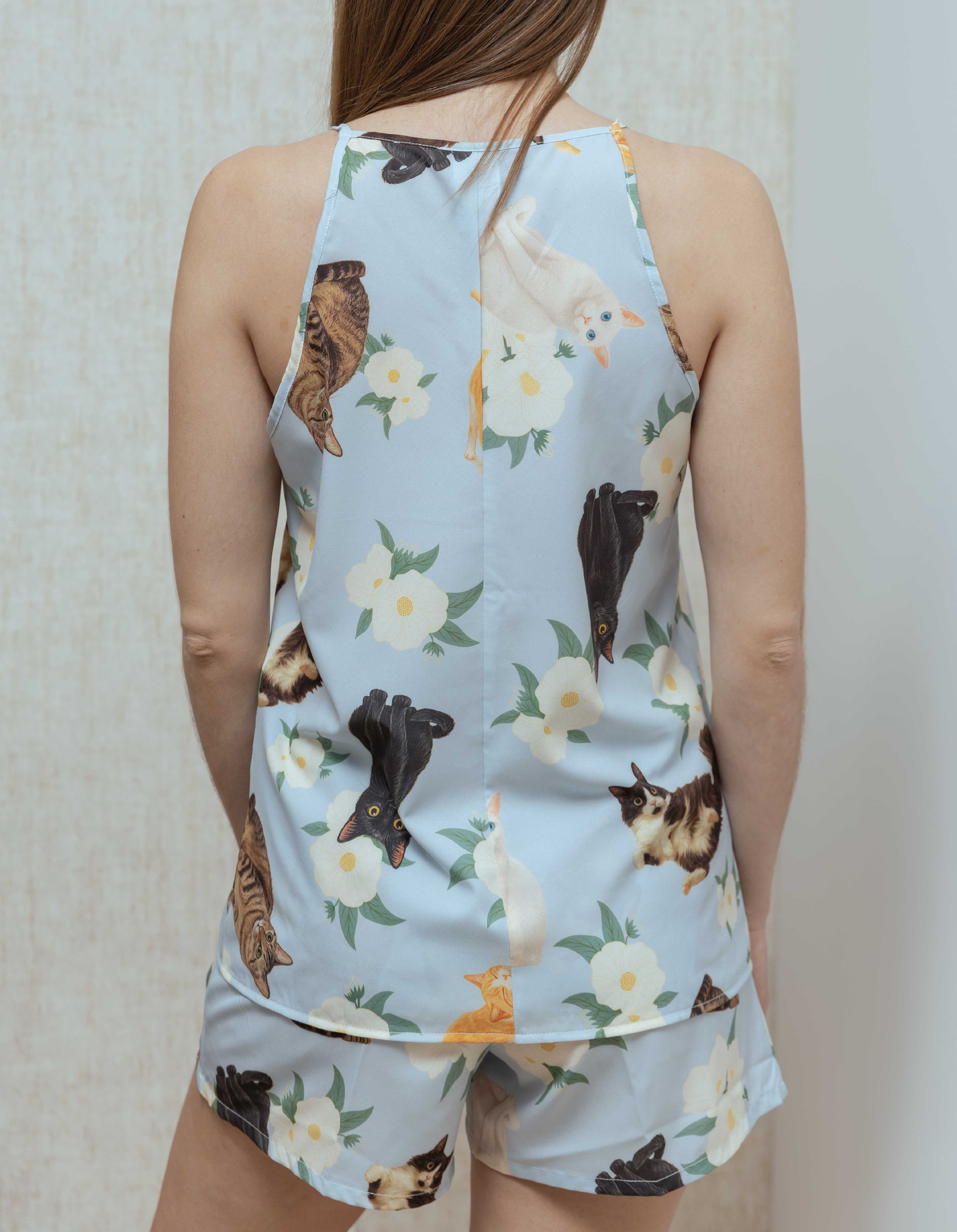 PIJAMA SHORT GATOS CRIOLLOS AZUL TS0040