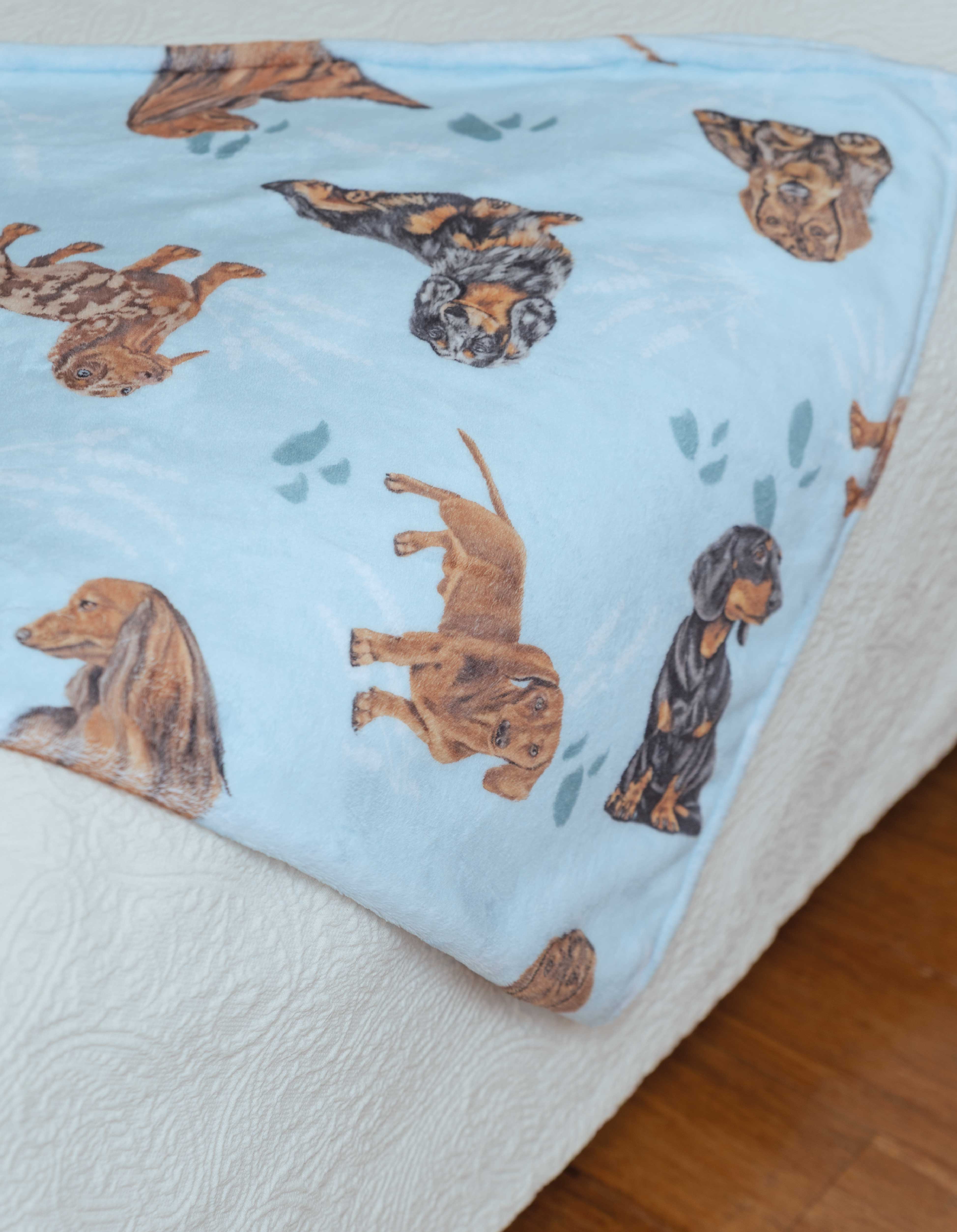 COBIJA SALCHICHA AZUL CBT001