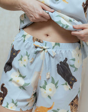 PIJAMA SHORT GATOS CRIOLLOS AZUL TS0040