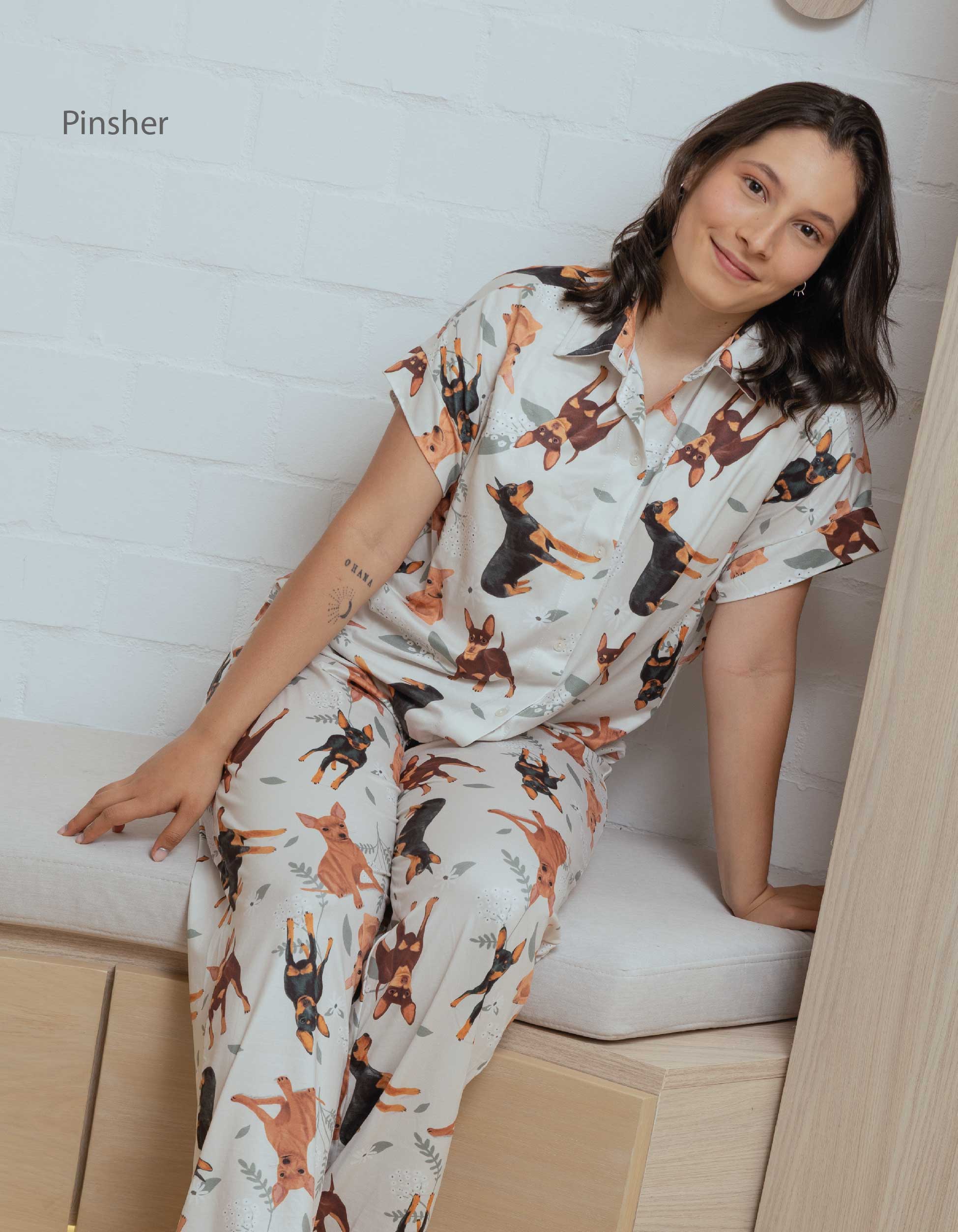 PIJAMA PANTALÓN PINSHER VERDE TP0080