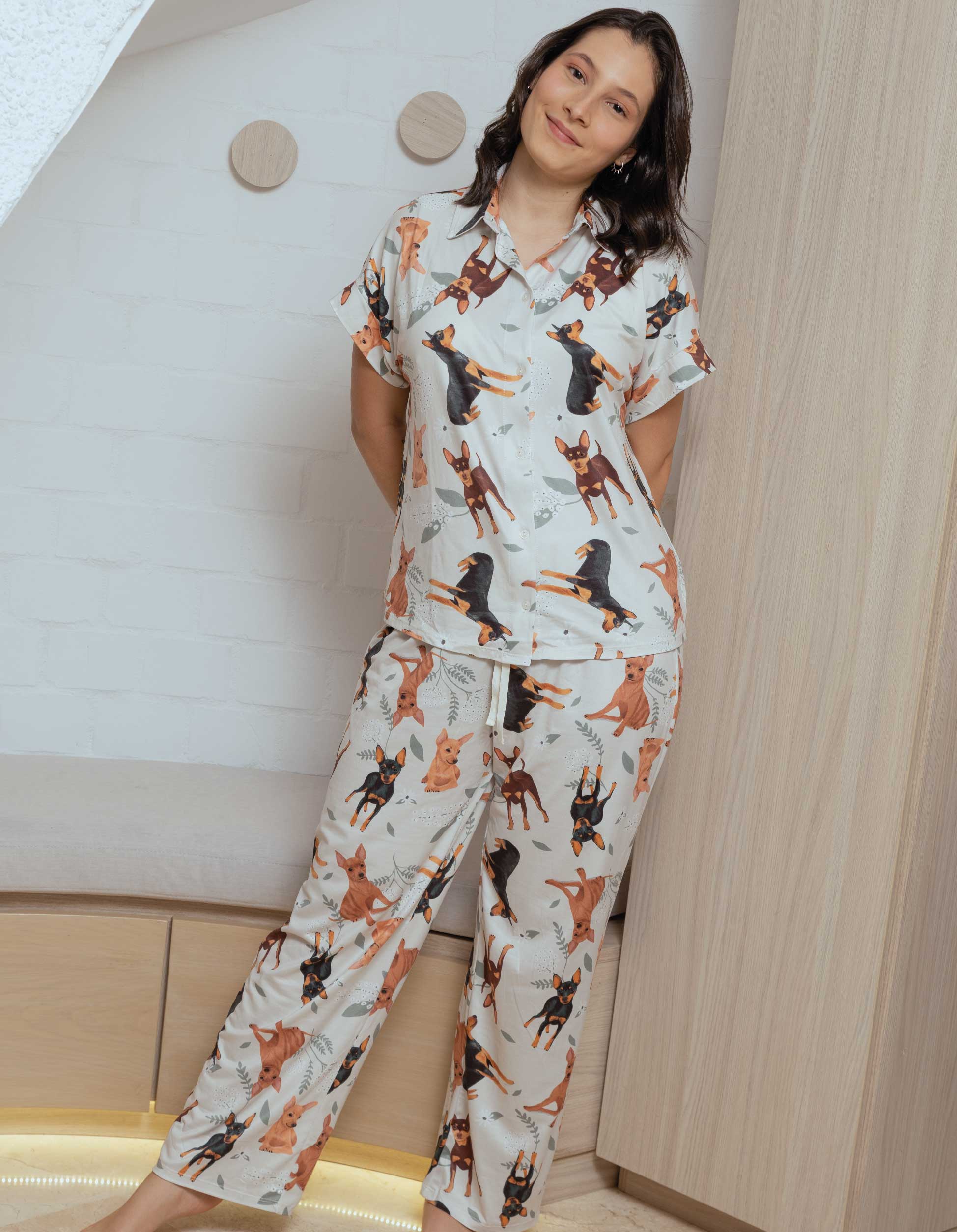 PIJAMA PANTALÓN PINSHER VERDE TP0080