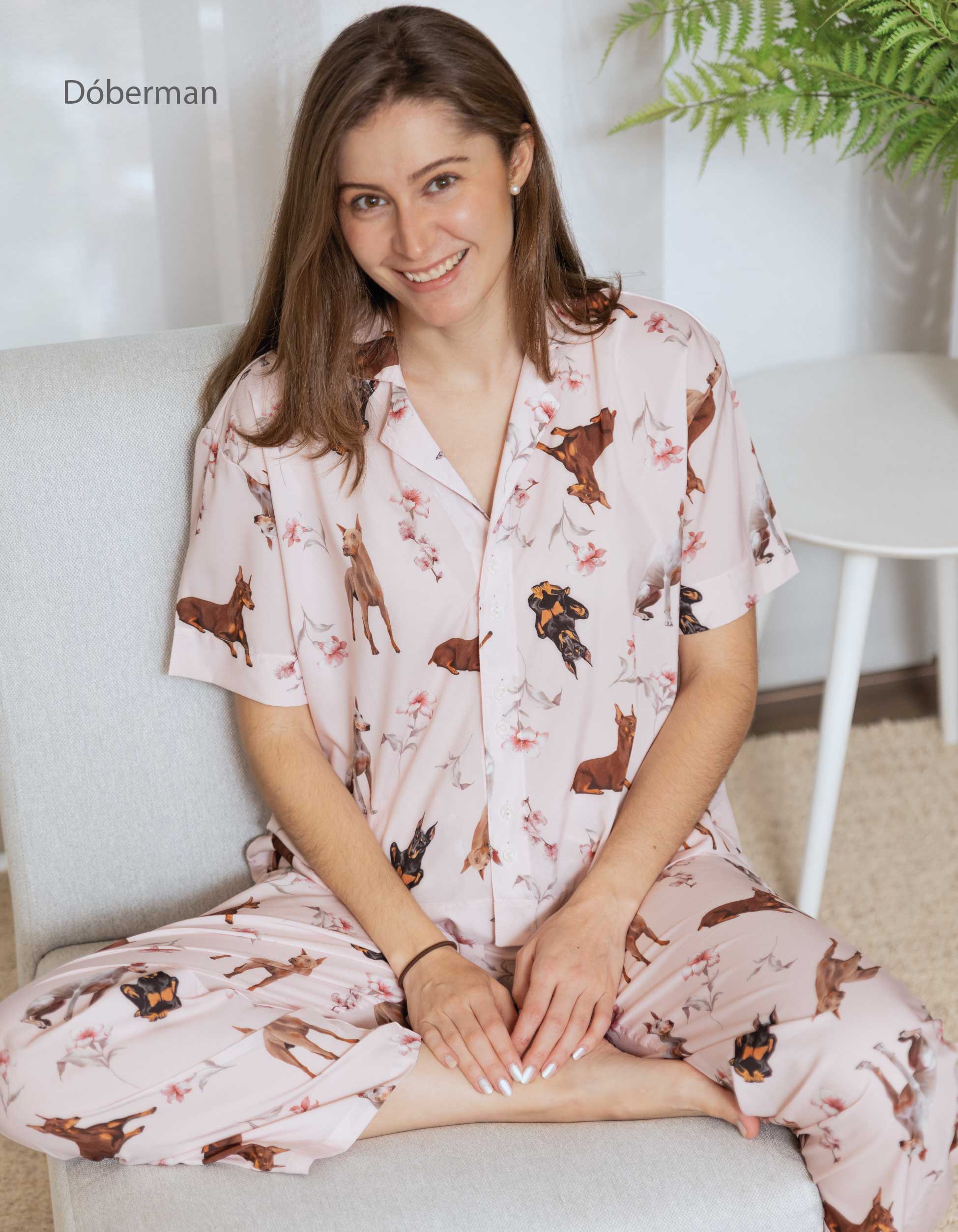 PIJAMA PANTALÓN DÓBERMAN ROSADO TP0056