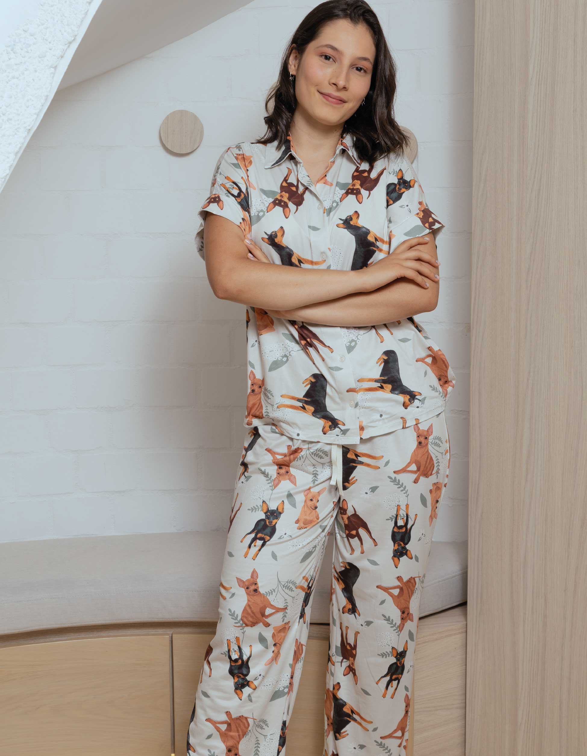 PIJAMA PANTALÓN PINSHER VERDE TP0080