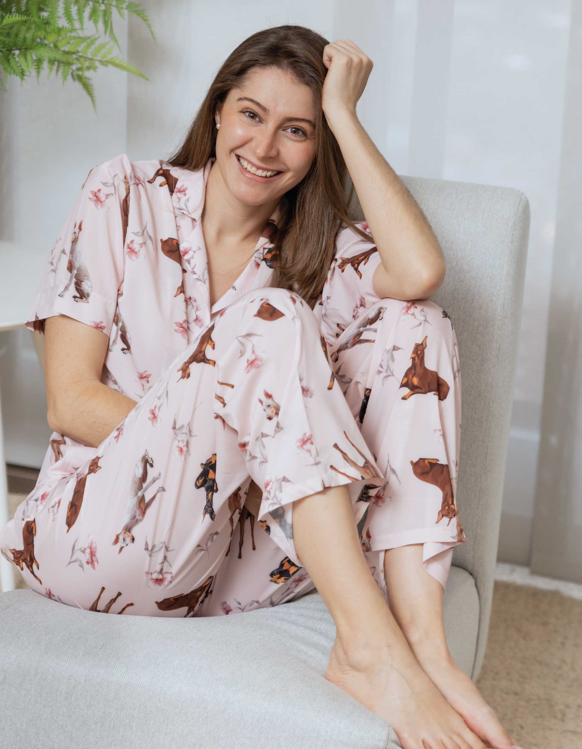 PIJAMA PANTALÓN DÓBERMAN ROSADO TP0056