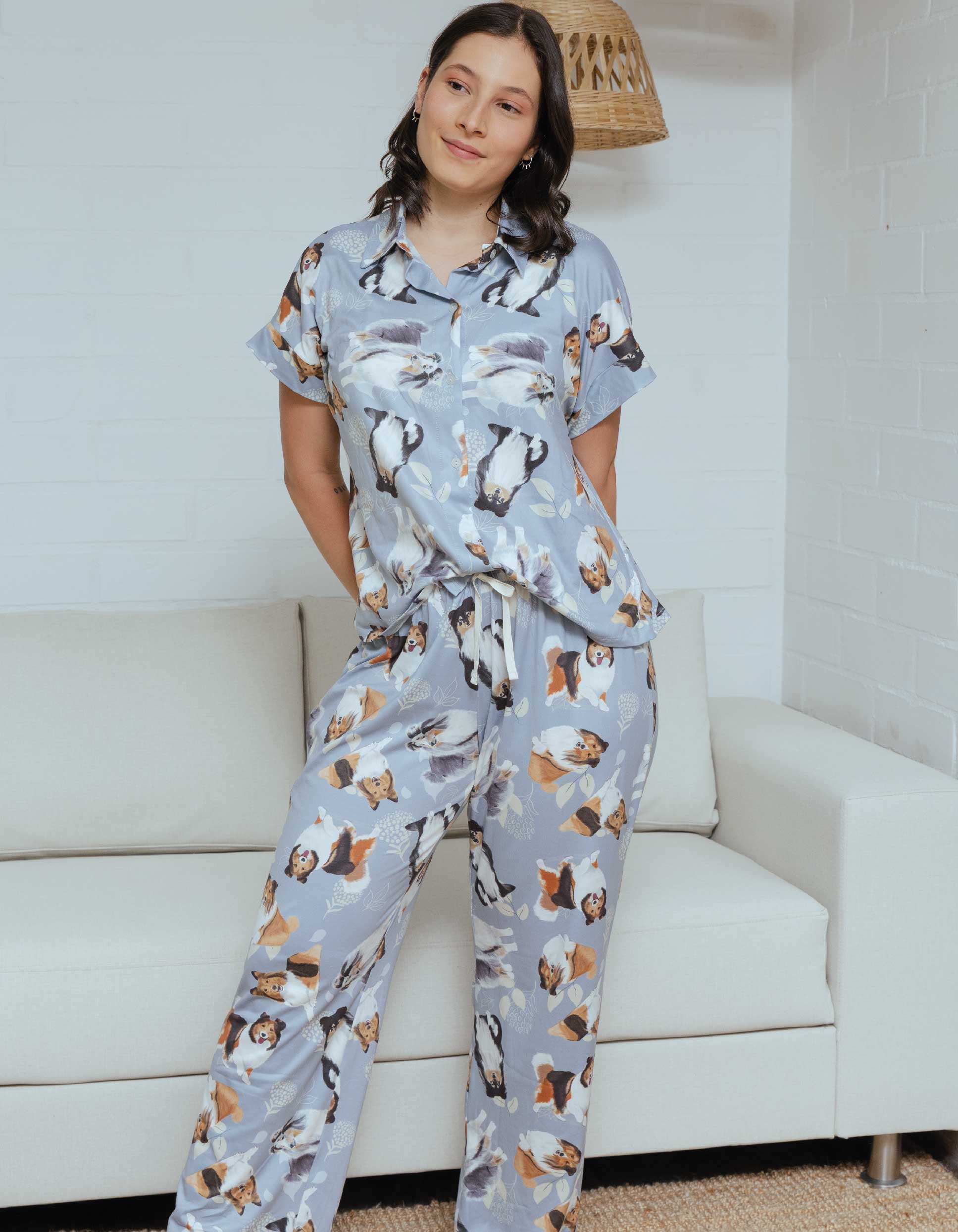 PIJAMA PANTALÓN PASTOR SHETLAND AZUL TP0079
