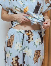 PIJAMA PANTALÓN GATOS CRIOLLOS AZUL TP0086