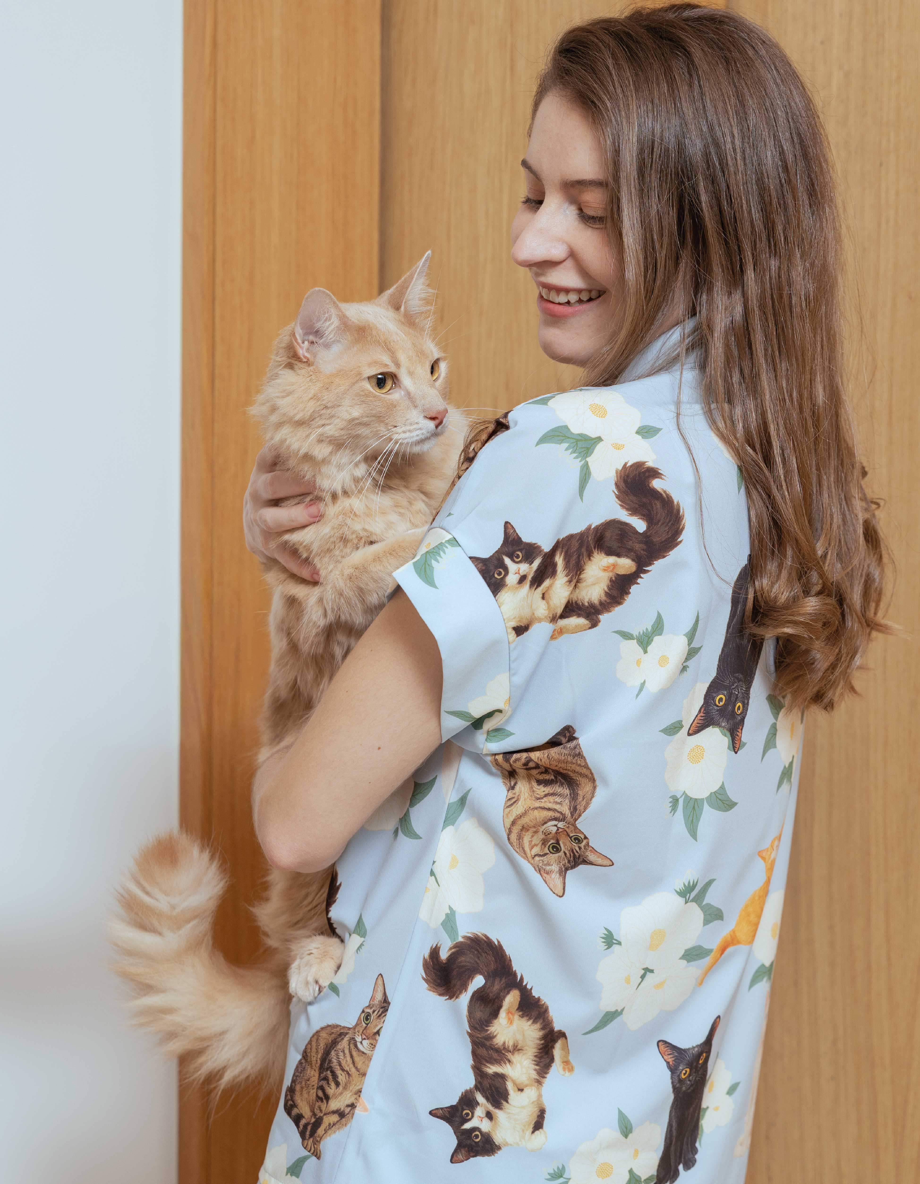 PIJAMA PANTALÓN GATOS CRIOLLOS AZUL TP0086