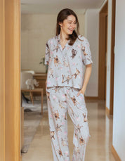 PIJAMA PANTALÓN BULLDOG FRANCÉS GRIS TP0054