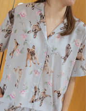 PIJAMA PANTALÓN BULLDOG FRANCÉS GRIS TP0054