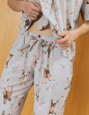 PIJAMA PANTALÓN BULLDOG FRANCÉS GRIS TP0054