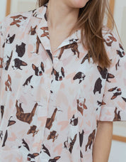 PIJAMA PANTALÓN BOSTON TERRIER ROSADA TP0075