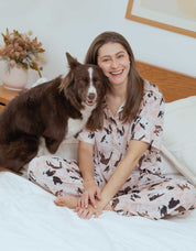 PIJAMA PANTALÓN BOSTON TERRIER ROSADA TP0075