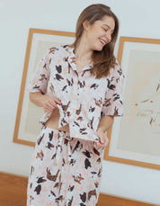 PIJAMA PANTALÓN BOSTON TERRIER ROSADA TP0075