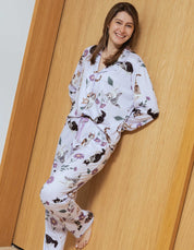 PIJAMA  PANTALÓN  GATOS MANCHADOS LILA TP0058