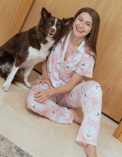 PIJAMA PANTALÓN MALTÉS ROSADA TP0076