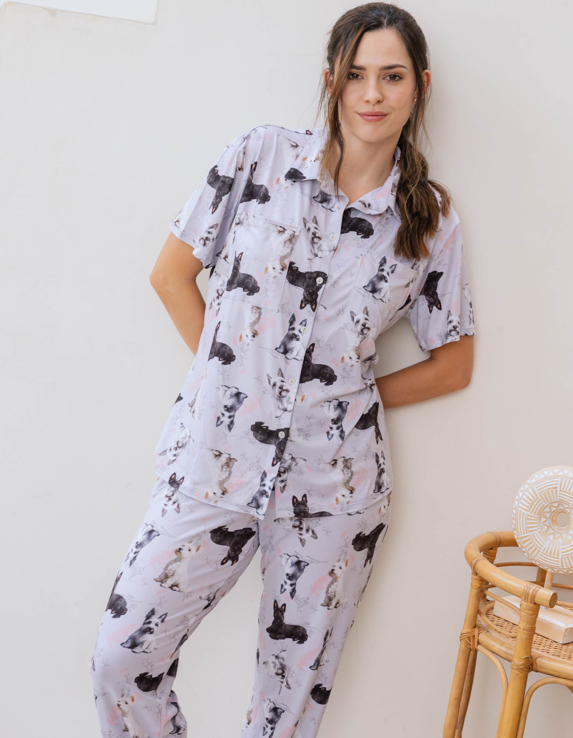PIJAMA PANTALÓN SCOTTISH TERRIER GRIS TP0051