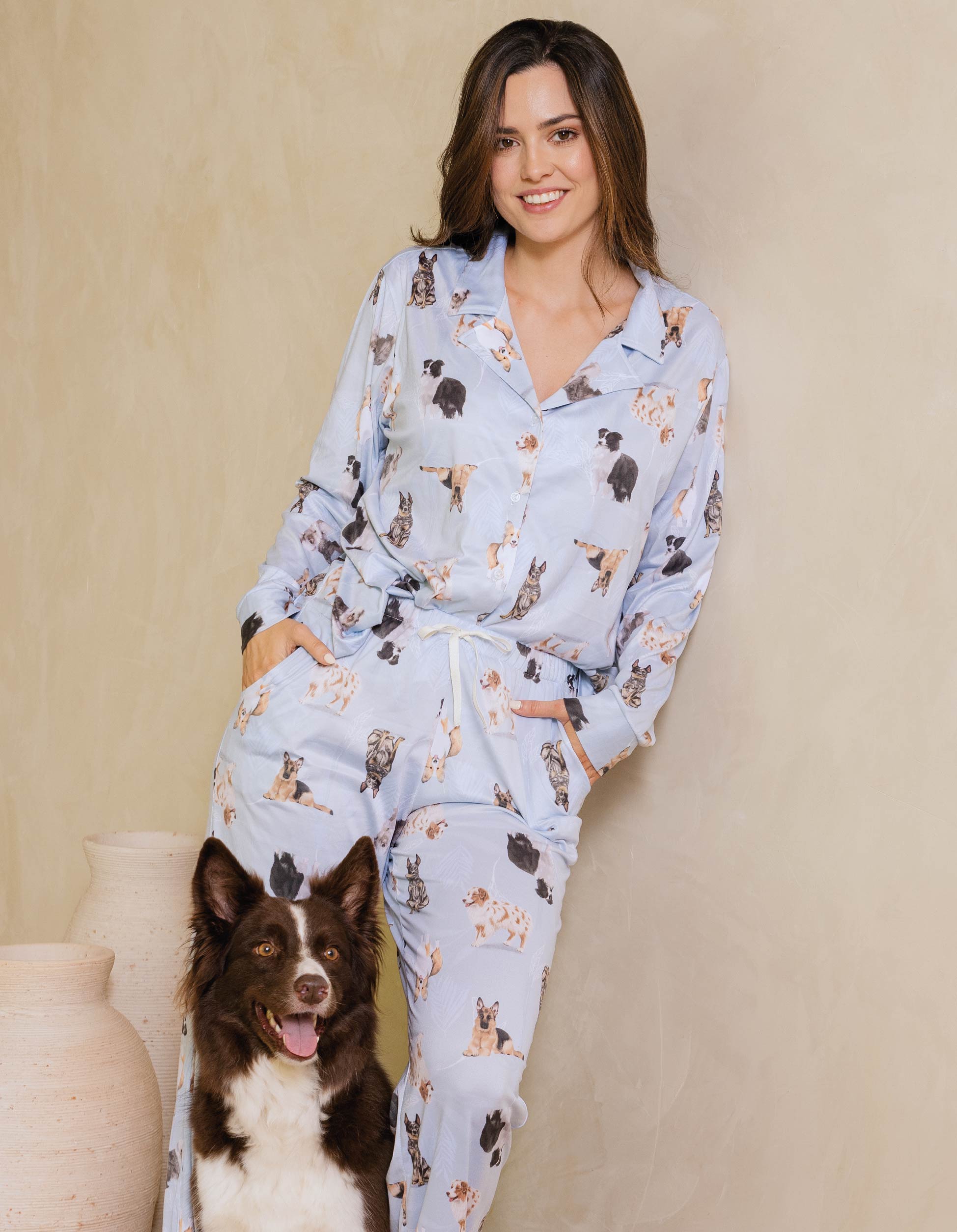 PIJAMA PANTALÓN PASTORES AZUL TP0043