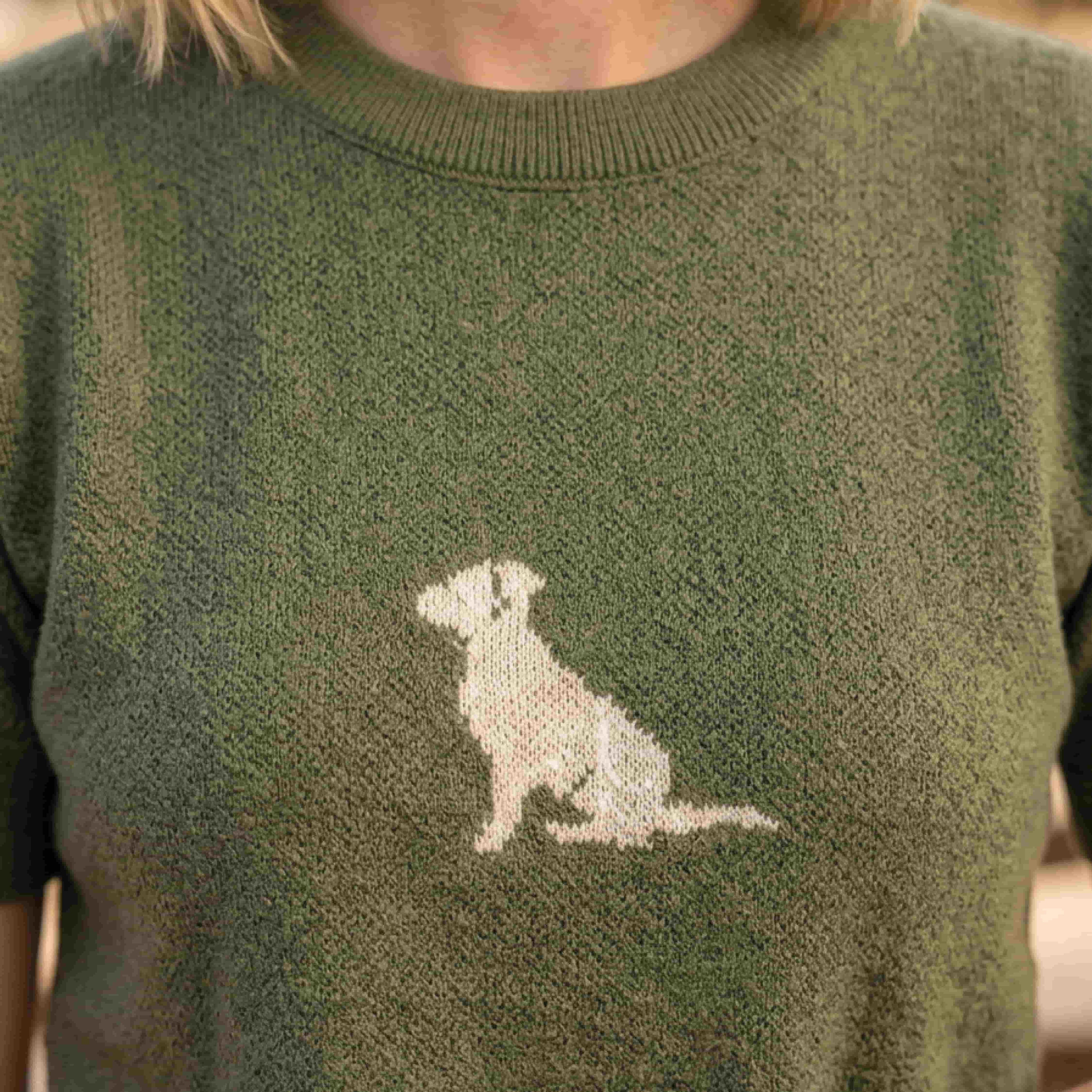 CAMISETA TEJIDA PERRO VERDE ECC003
