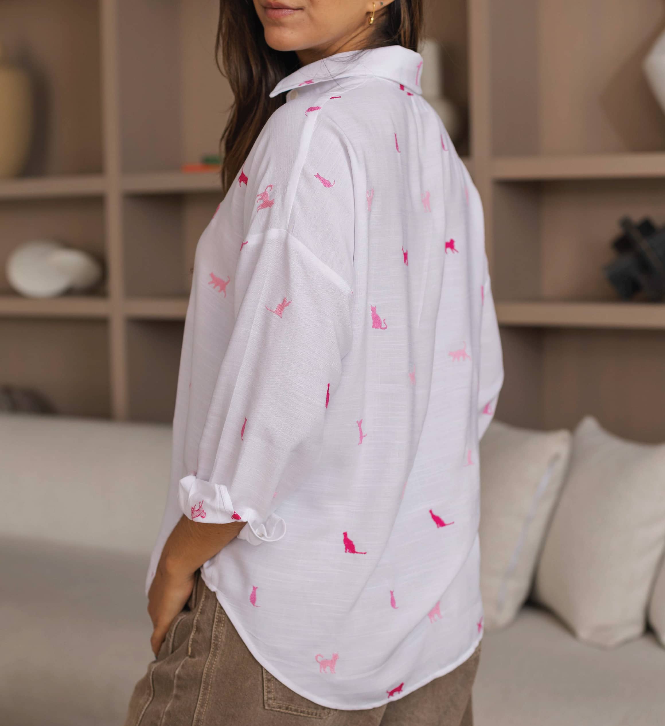 CAMISA PINK CAT LOVE ECL001