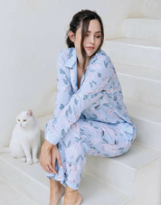 PIJAMA PANTALÓN GATOS BLANCOS TP0034