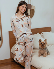 PIJAMA RAZAS PEQUEÑAS FLORAL PL0332