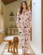 KIT PIJAMA & COSMETIQUERA RAZAS PEQUEÑAS ROSADO