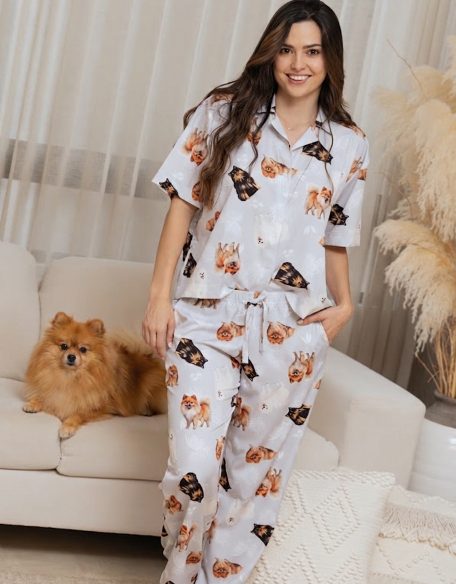 PIJAMA PANTALÓN POMERANIA GRIS TP0042