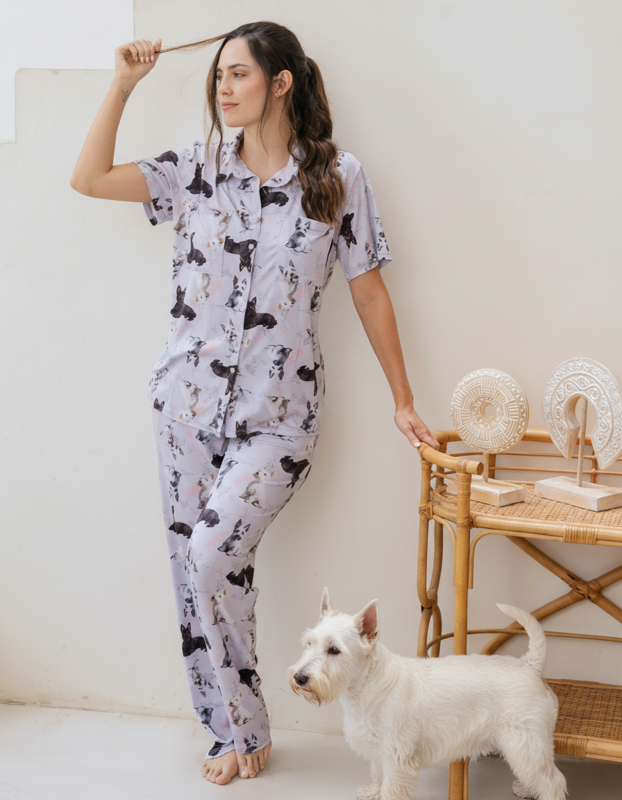 PIJAMA PANTALÓN SCOTTISH TERRIER GRIS TP0051