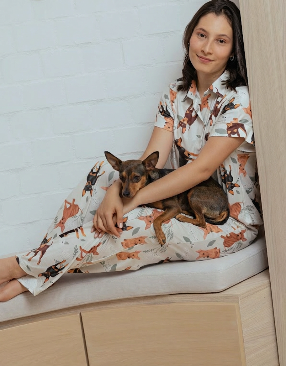 PIJAMA PANTALÓN PINSHER VERDE TP0080