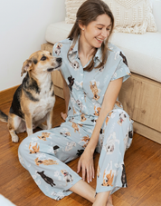 PIJAMA PANTALÓN PERROS CRIOLLOS AZUL  TP0055