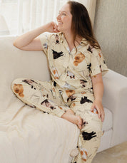 PIJAMA DE PANTALÓN GATOS AMARILLO TP0033